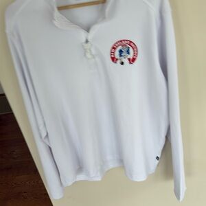 Brand new cutter and buck half zip 
NEW ENGLAND PATRIOTs